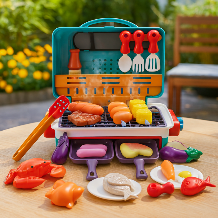 GrillMagic High-Quality Grill Playset with Color-Changing Food - Elena Harper