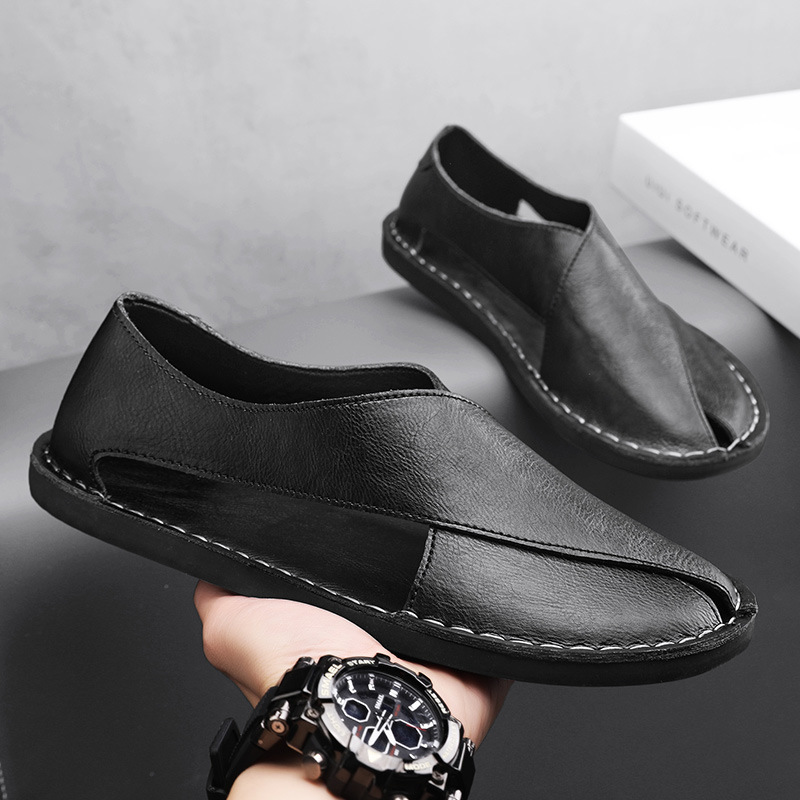 Rimini Premium Leather Sandal, view 5 - Elena Harper