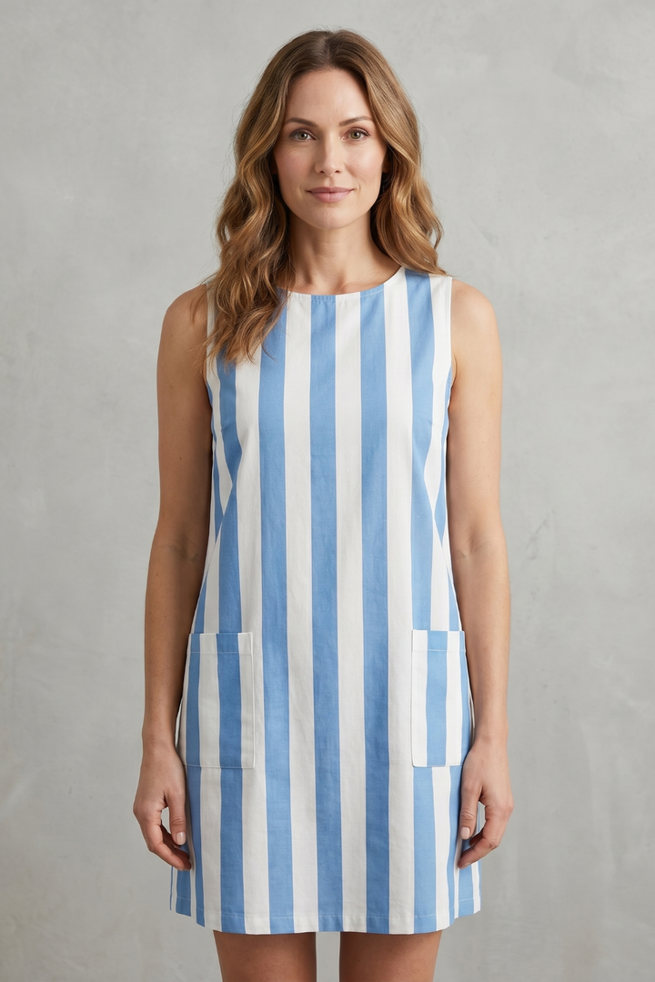 Marivelle – Monochrome striped charm – Mini dress