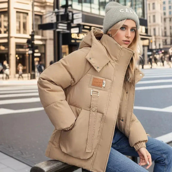 Women's Puffer Jacket Quilted with Hood Comfortable Fit Urban Winter