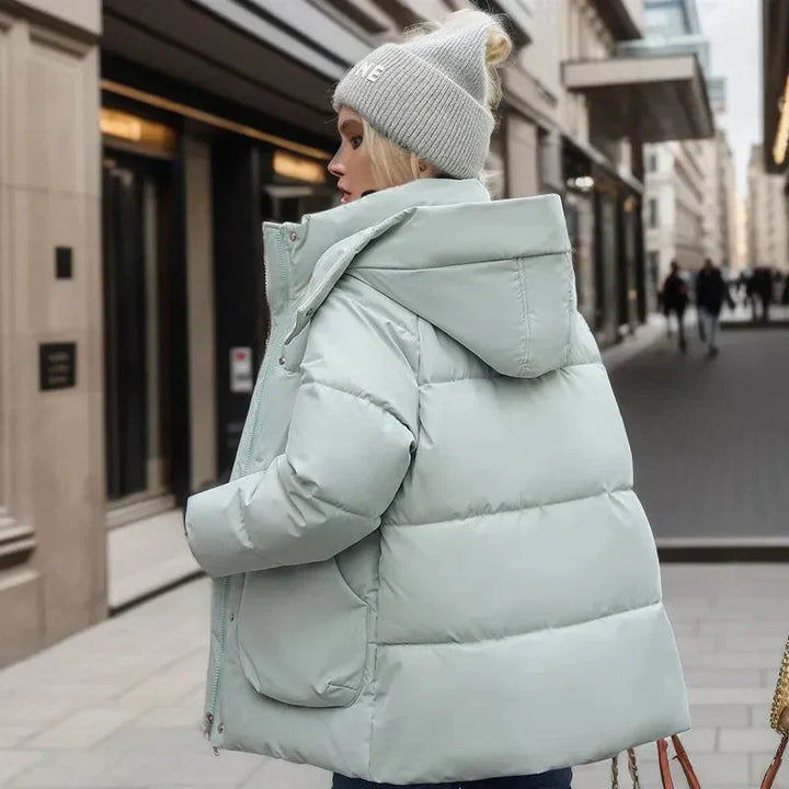 Women's Puffer Jacket Quilted with Hood Comfortable Fit Urban Winter