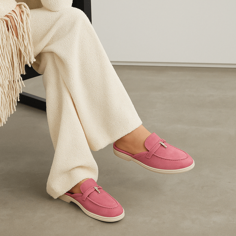 Women's Suede Mule Loafers