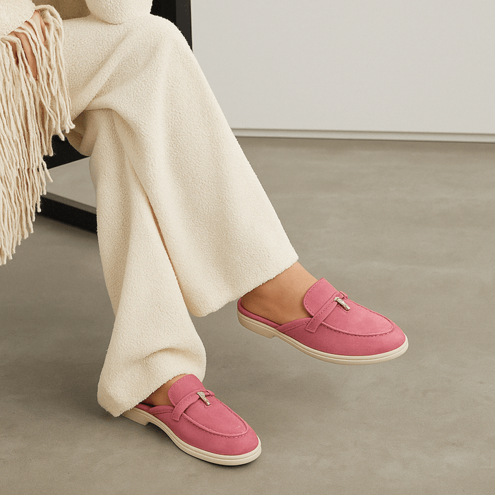 Women's Suede Mule Loafers