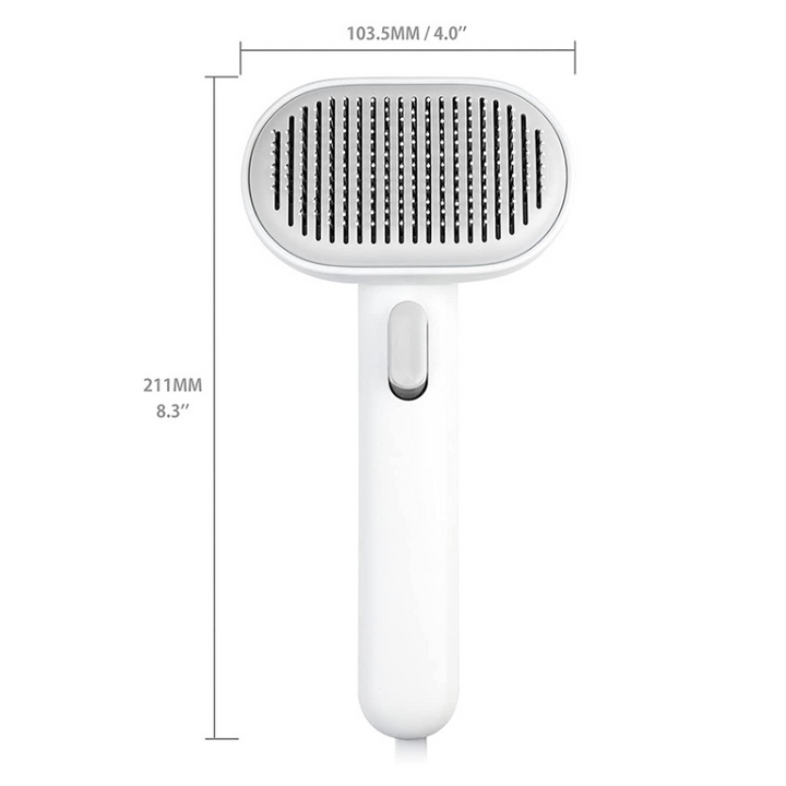 Self-Cleaning Cat Grooming Brush for Shiny Pet Fur