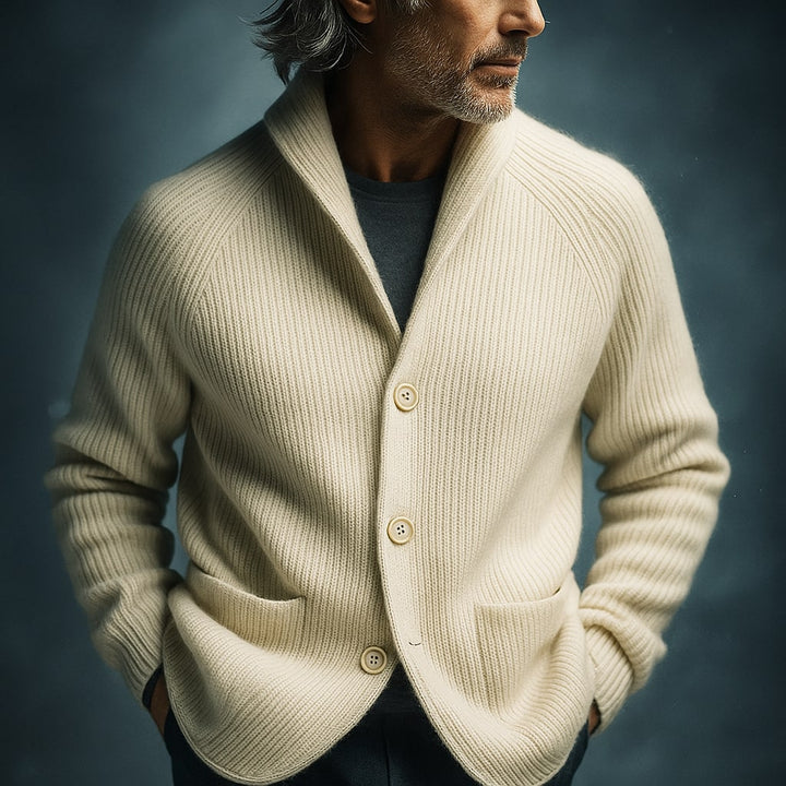 LAURENT MONACO | CORDUROY WOOL CARDIGAN FOR MEN