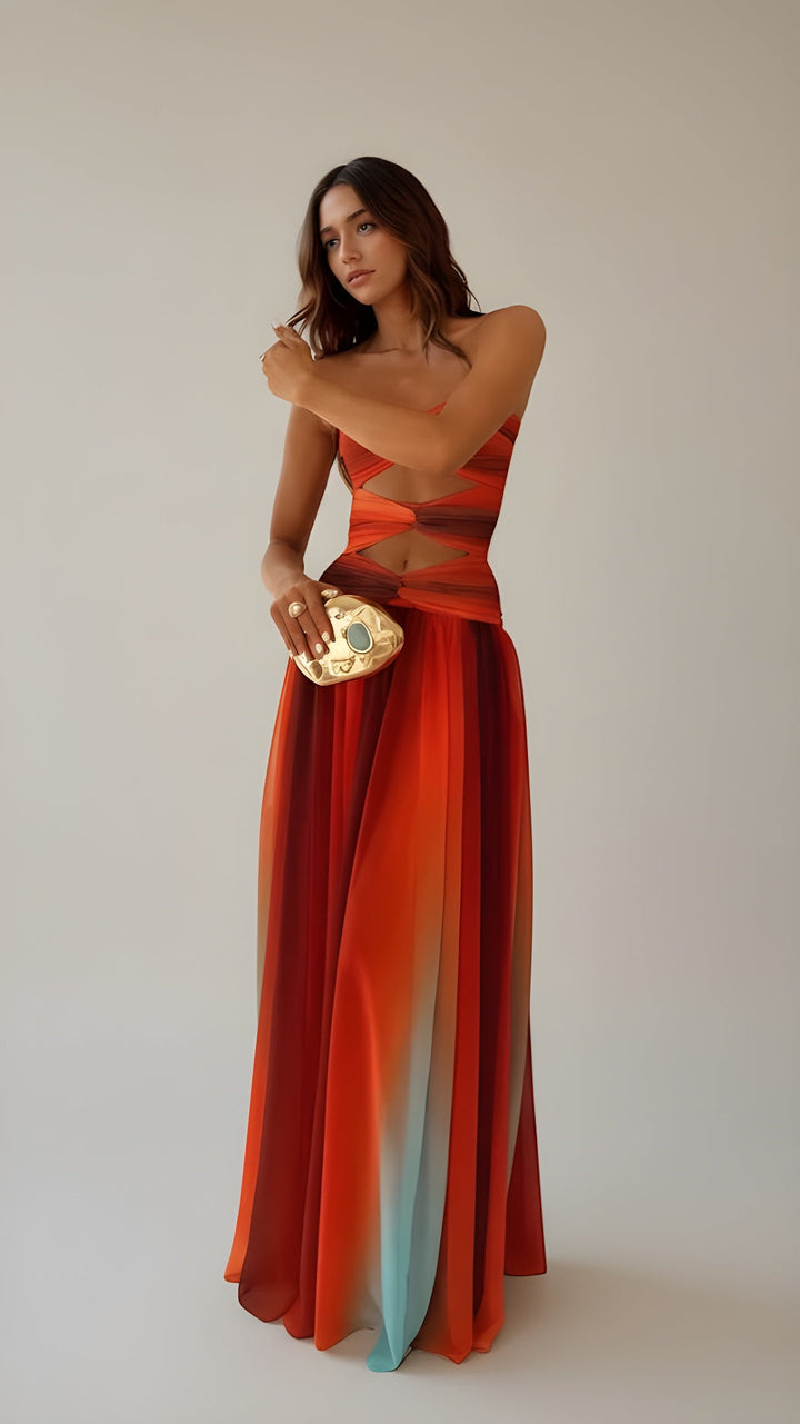 Maxi Dress for Women Strapless Design, view 2 - Elena Harper
