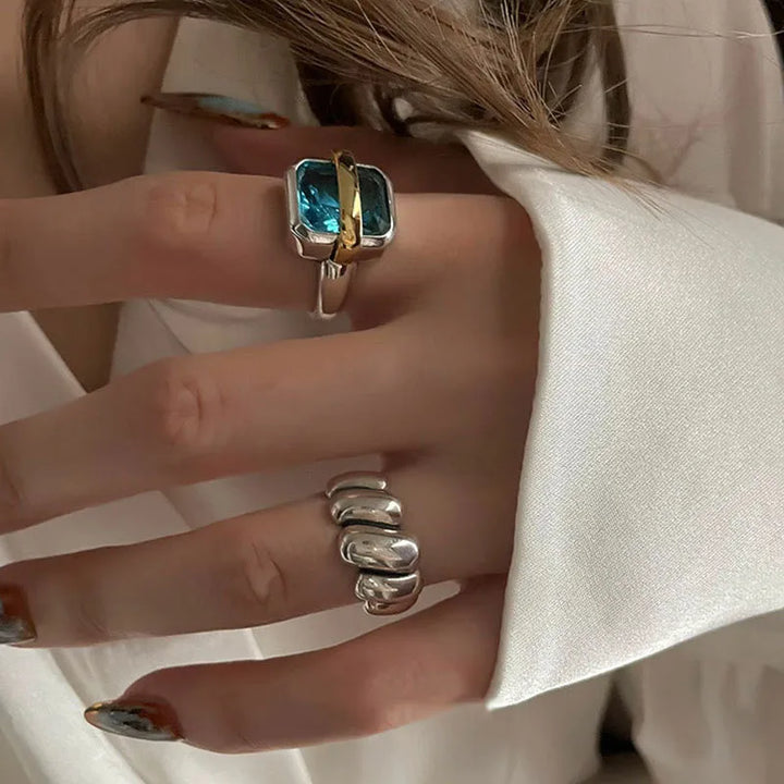 Kirsten™  |  Blue Zircon Silver Ring