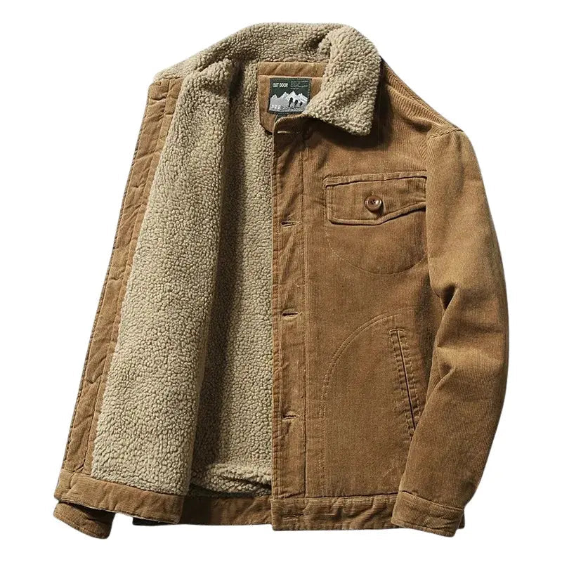 Harrington Oxford Men’s Corduroy Trucker Jacket, view 2 - Elena Harper
