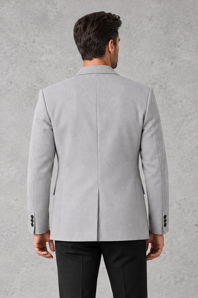 Men's Relaxed-Fit Blazer – Classic Notched Lapels & Two-Button Design