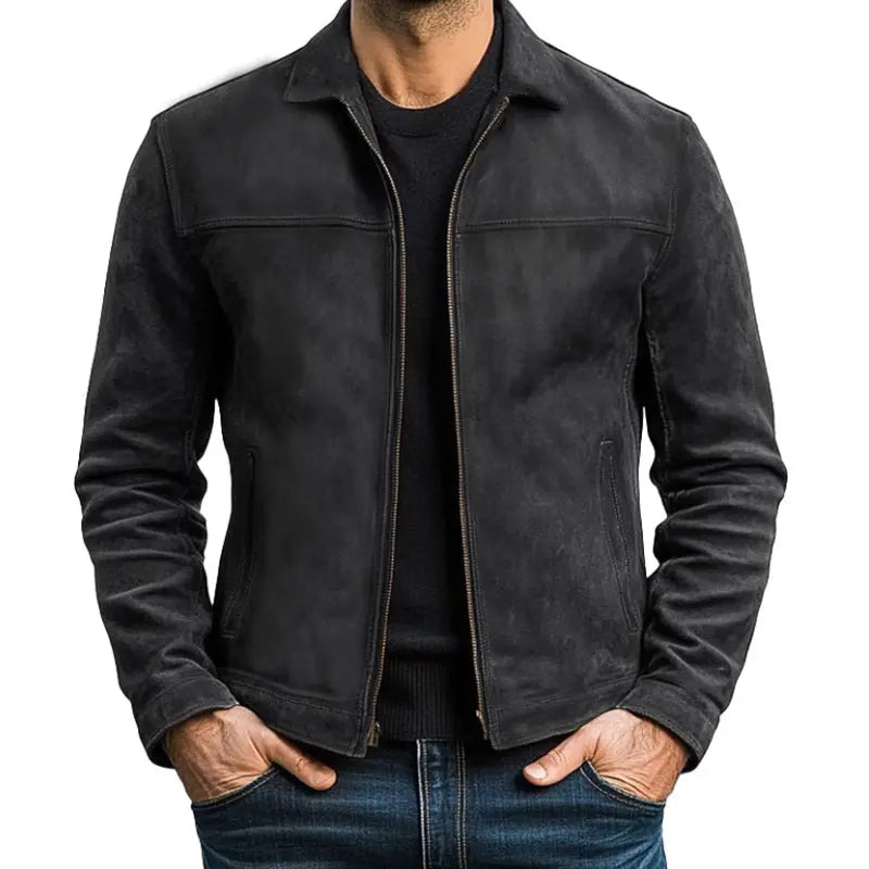 Harrington Oxford Men's Classic Zipper Jacket, view 3 - Elena Harper