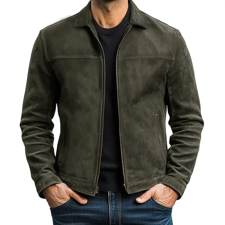 Harrington Oxford Men's Classic Zipper Jacket, view 4 - Elena Harper