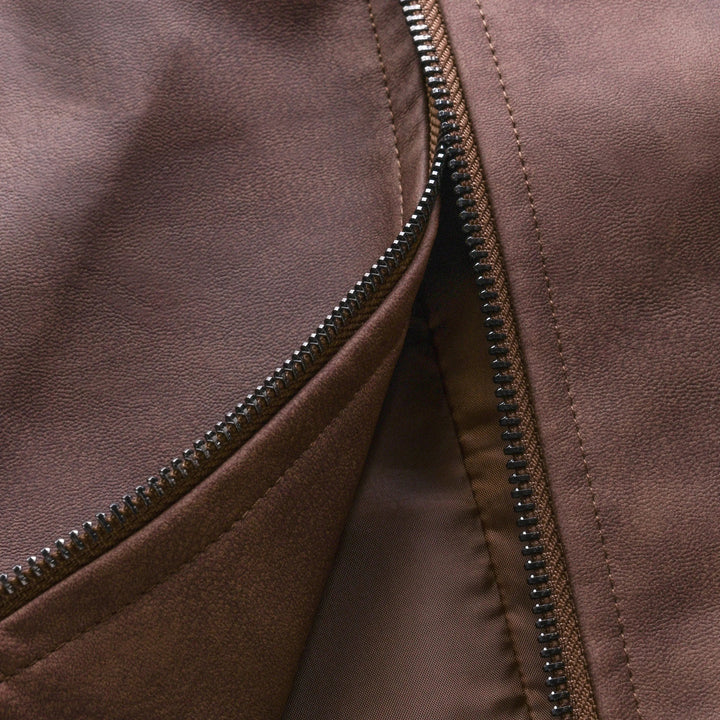 Men's Montarello Jacket, Leather Look and Zipped