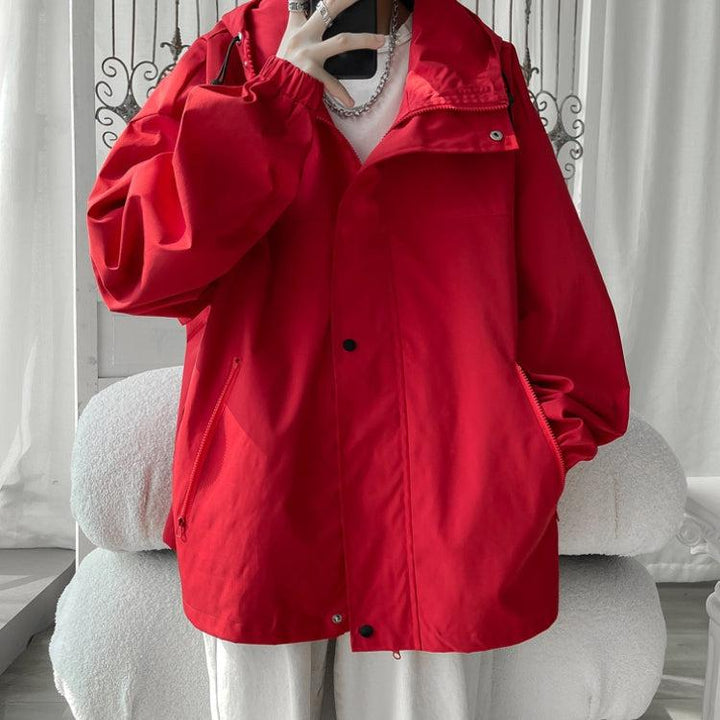Men's Lightweight Oversized Windbreaker with Hood