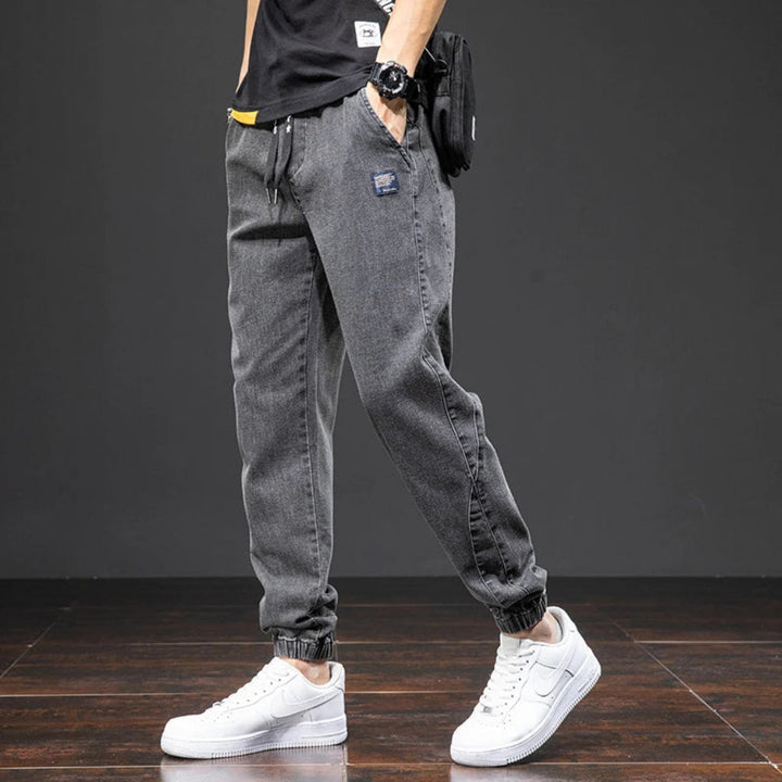 Men’s Stretch Denim Joggers Comfortable & Stylish, view 4 - Elena Harper
