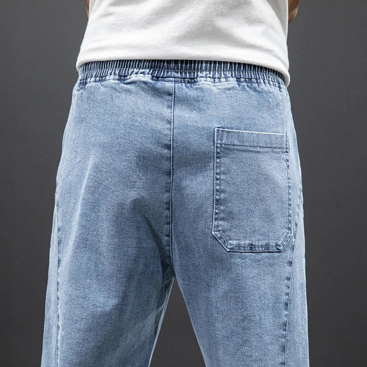Men’s Stretch Denim Joggers Comfortable & Stylish, view 3 - Elena Harper