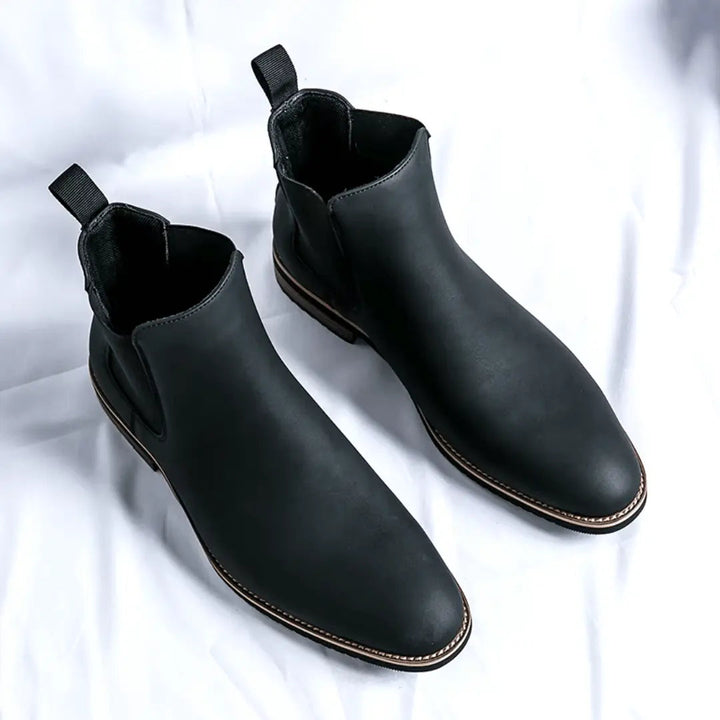 Classic Ankle Chelsea Boots for Men Easy Slip-On Design, view 4 - Elena Harper