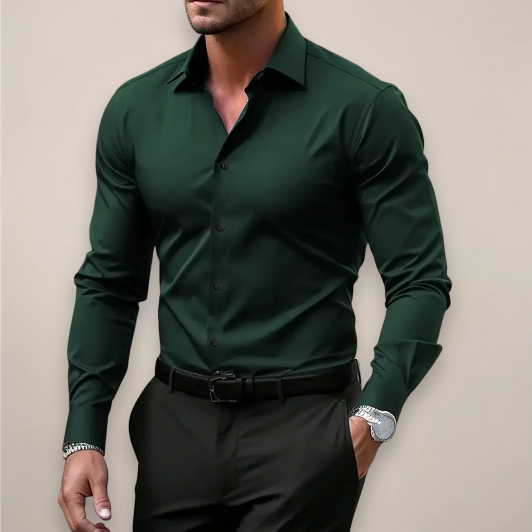 Men's Slim Fit Shirt – With Buttons, Suitable for Work and Everyday Use