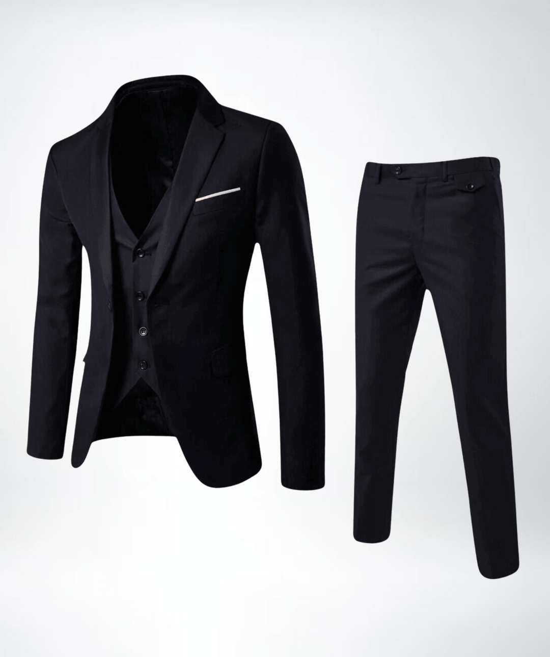 Christian Men's Three-Piece Formal Business Suit Set, view 2 - Elena Harper