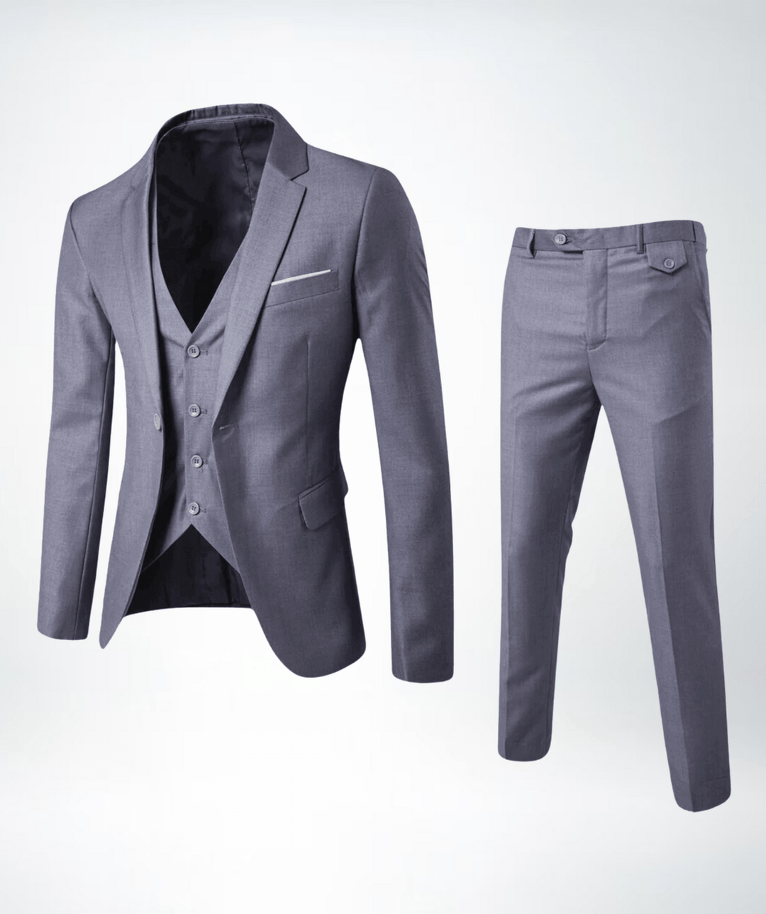 Christian Men's Three-Piece Formal Business Suit Set, view 3 - Elena Harper