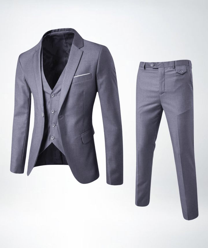 Christian Men's Three-Piece Formal Business Suit Set, view 3 - Elena Harper
