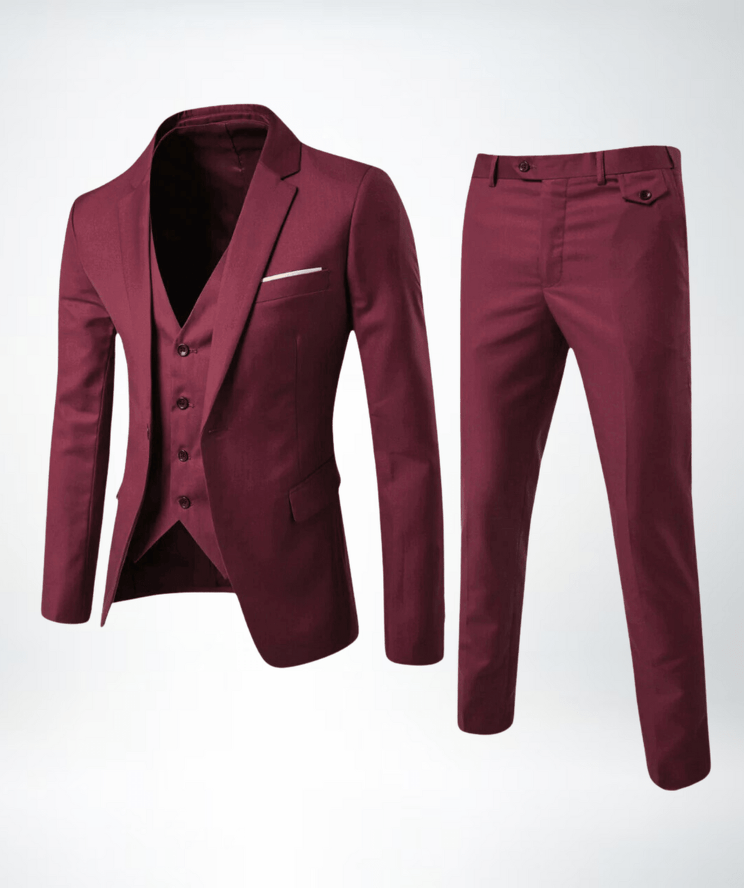 Christian Men's Three-Piece Formal Business Suit Set, view 4 - Elena Harper