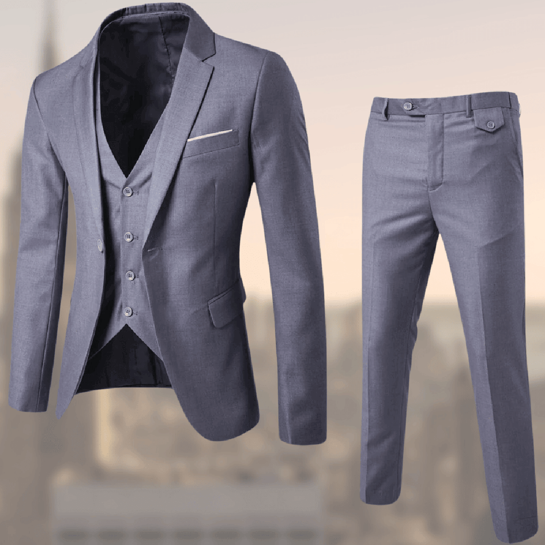 Christian Men's Three-Piece Formal Business Suit Set, view 6 - Elena Harper