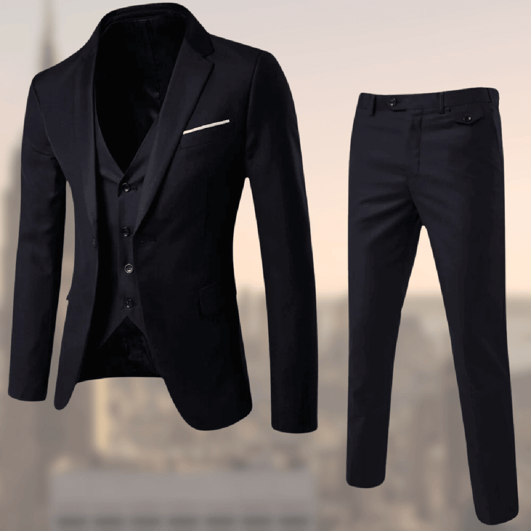 Christian Men's Three-Piece Formal Business Suit Set, view 7 - Elena Harper