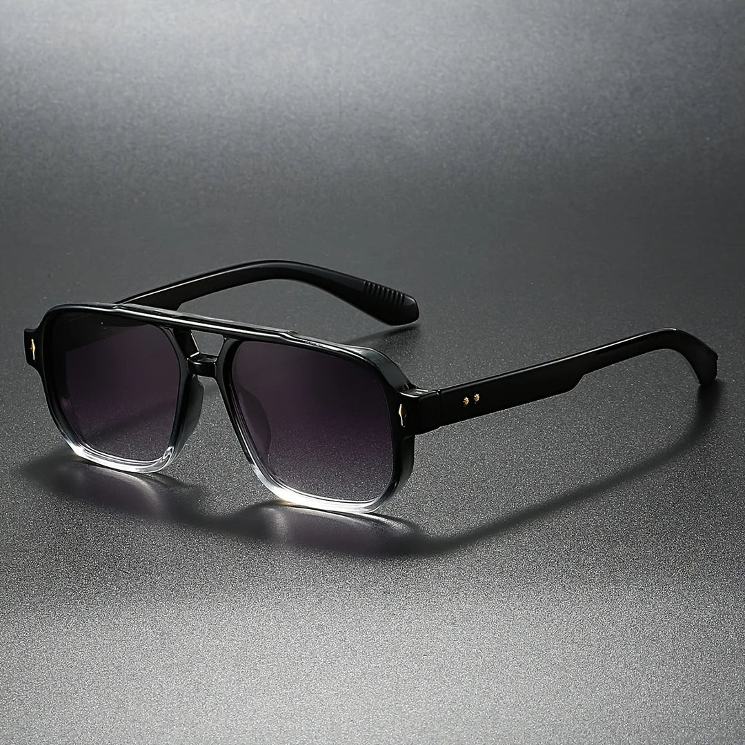 Men's Square Retro Sunglasses with UV400 Protection