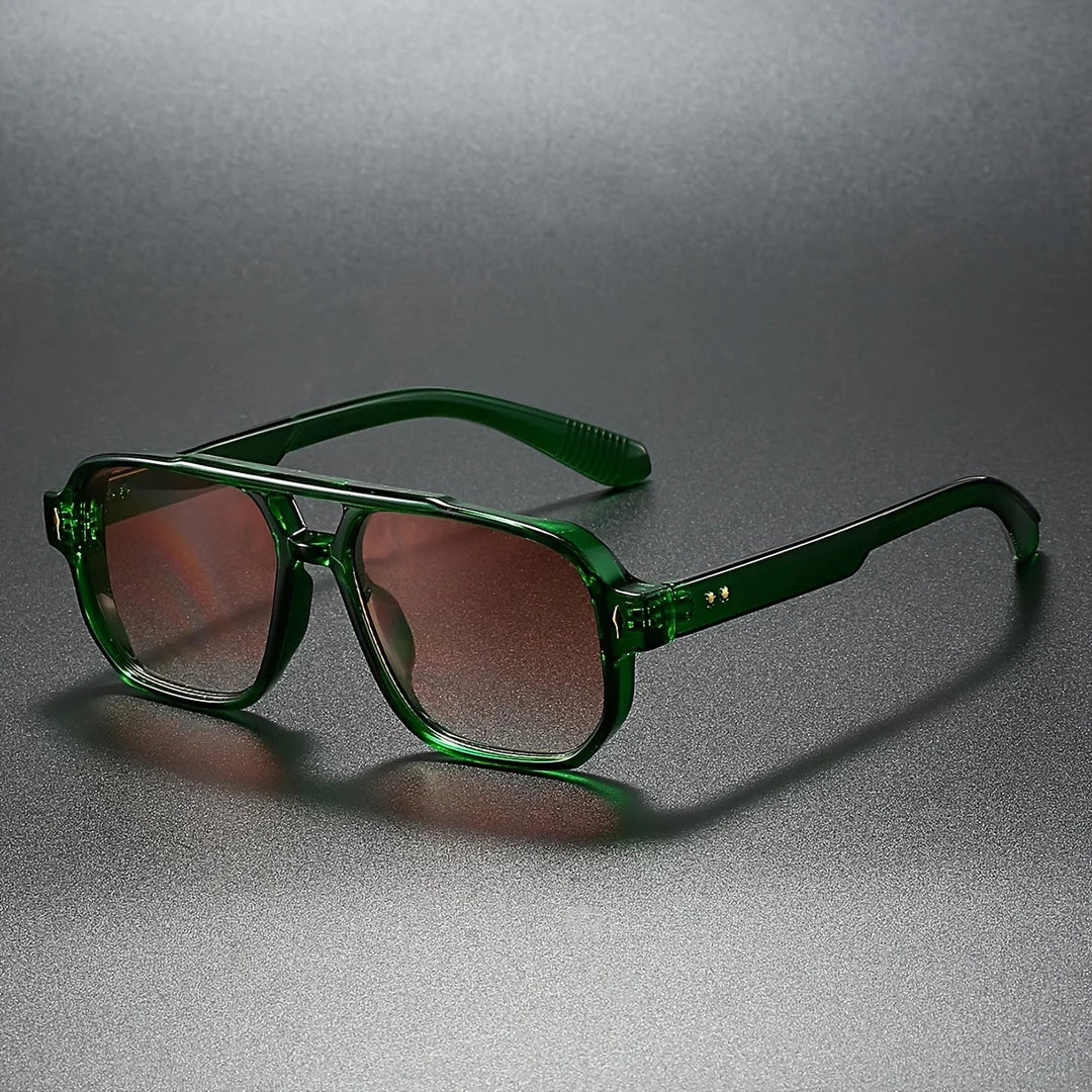 Men's Square Retro Sunglasses with UV400 Protection