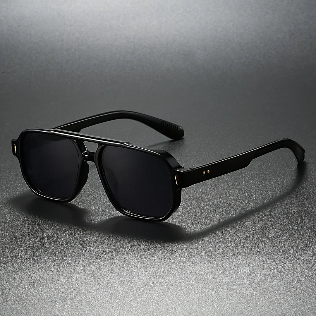 Men's Square Retro Sunglasses with UV400 Protection
