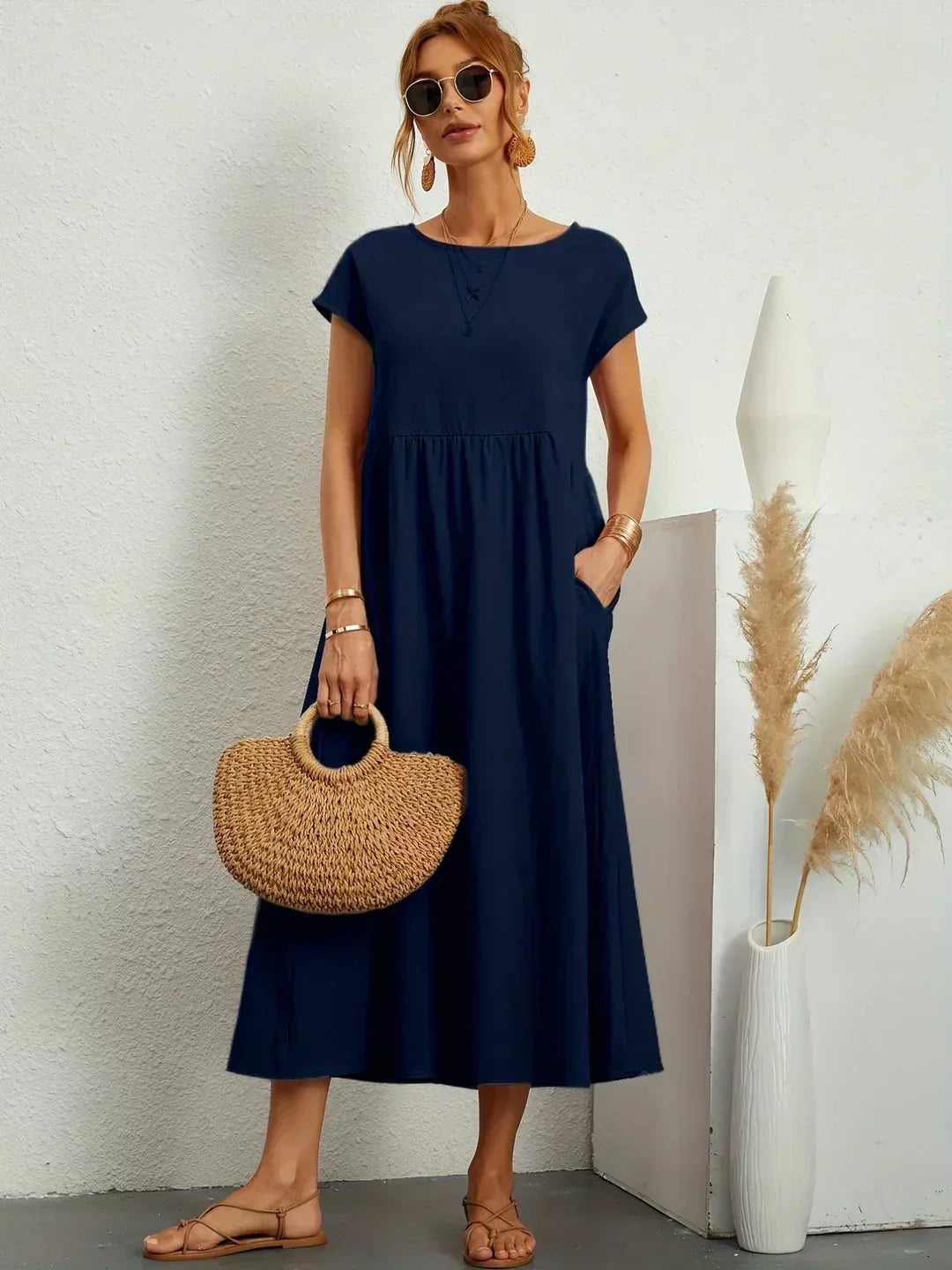 Women's Casual Elegant Dress Effortless Style & Comfort - Elena Harper