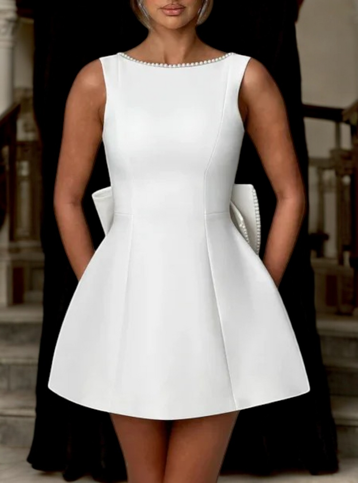 Mini Cocktail Dress for Women with Bow Barbara, view 9 - Elena Harper