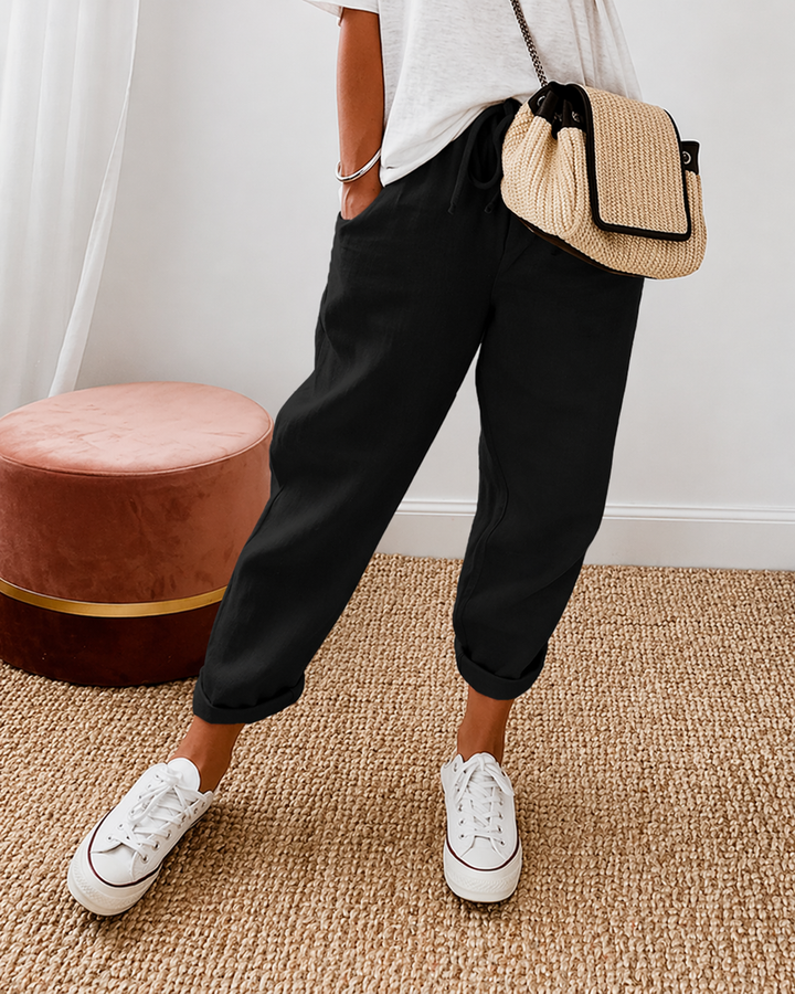 RELAXED LINEN PANTS FOR WOMEN