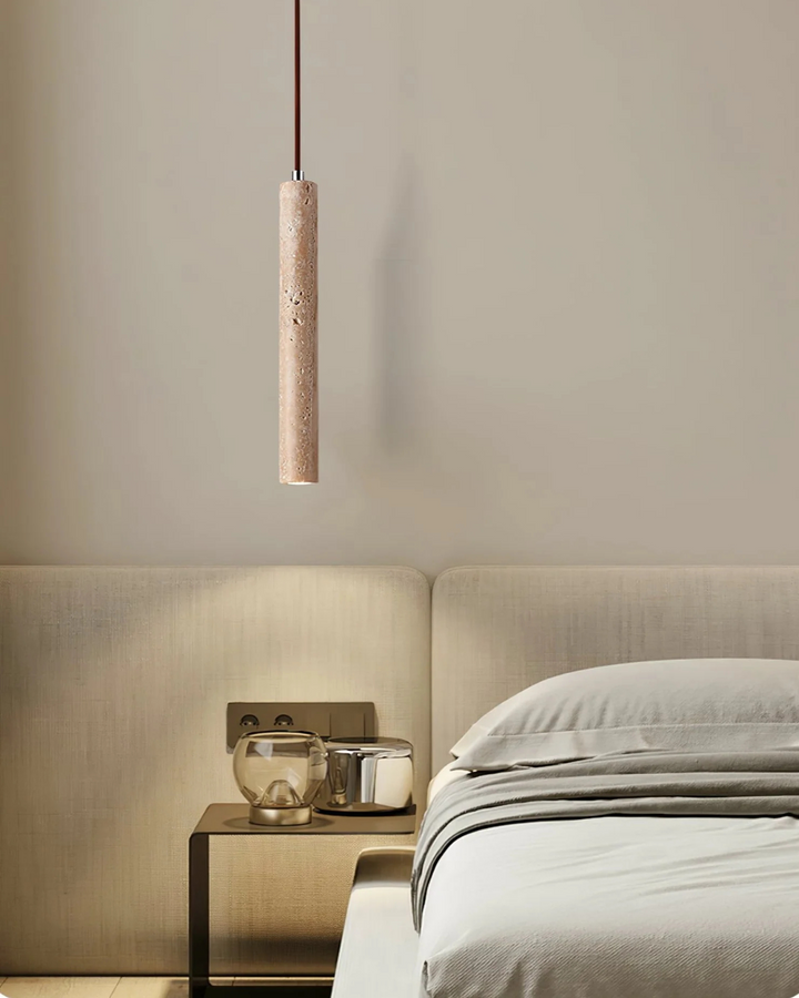 Travertine LED Ceiling Lamp Minimalist Beige
