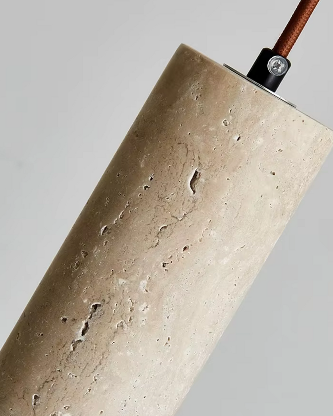 Travertine LED Ceiling Lamp Minimalist Beige