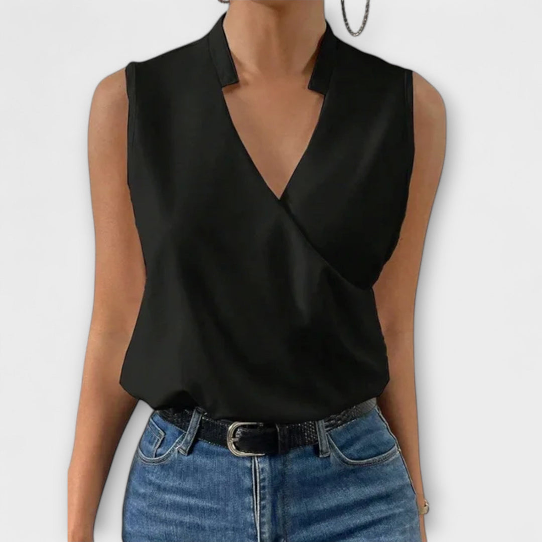 Loretta™  |  Sophisticated V-neck Top