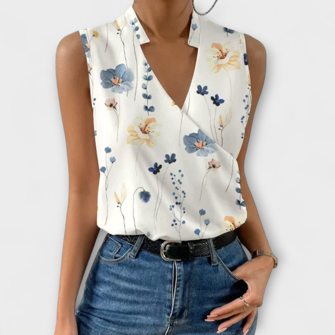 Loretta™  |  Sophisticated V-neck Top