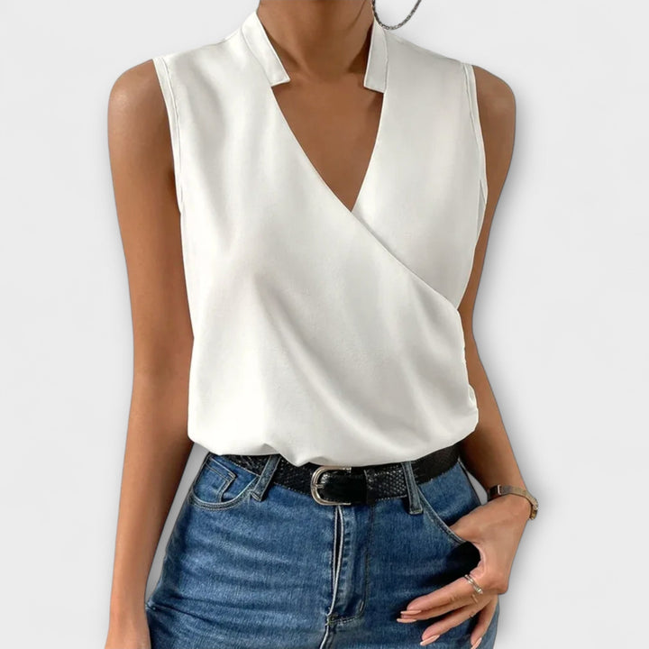 Loretta™  |  Sophisticated V-neck Top