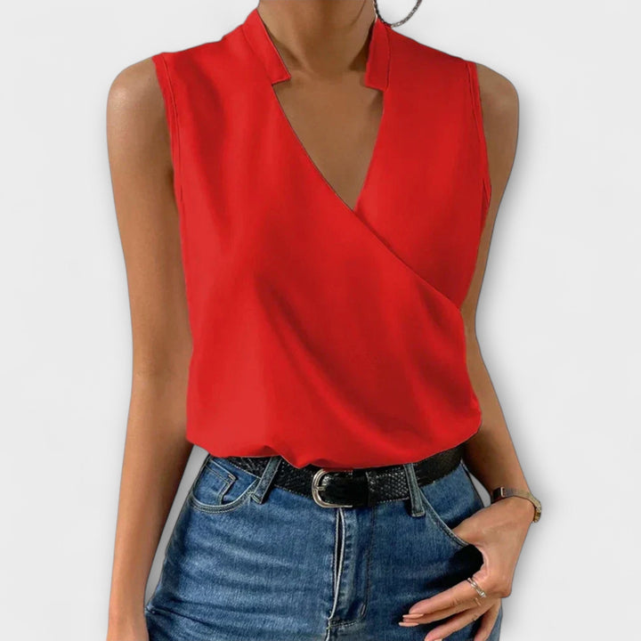Loretta™  |  Sophisticated V-neck Top