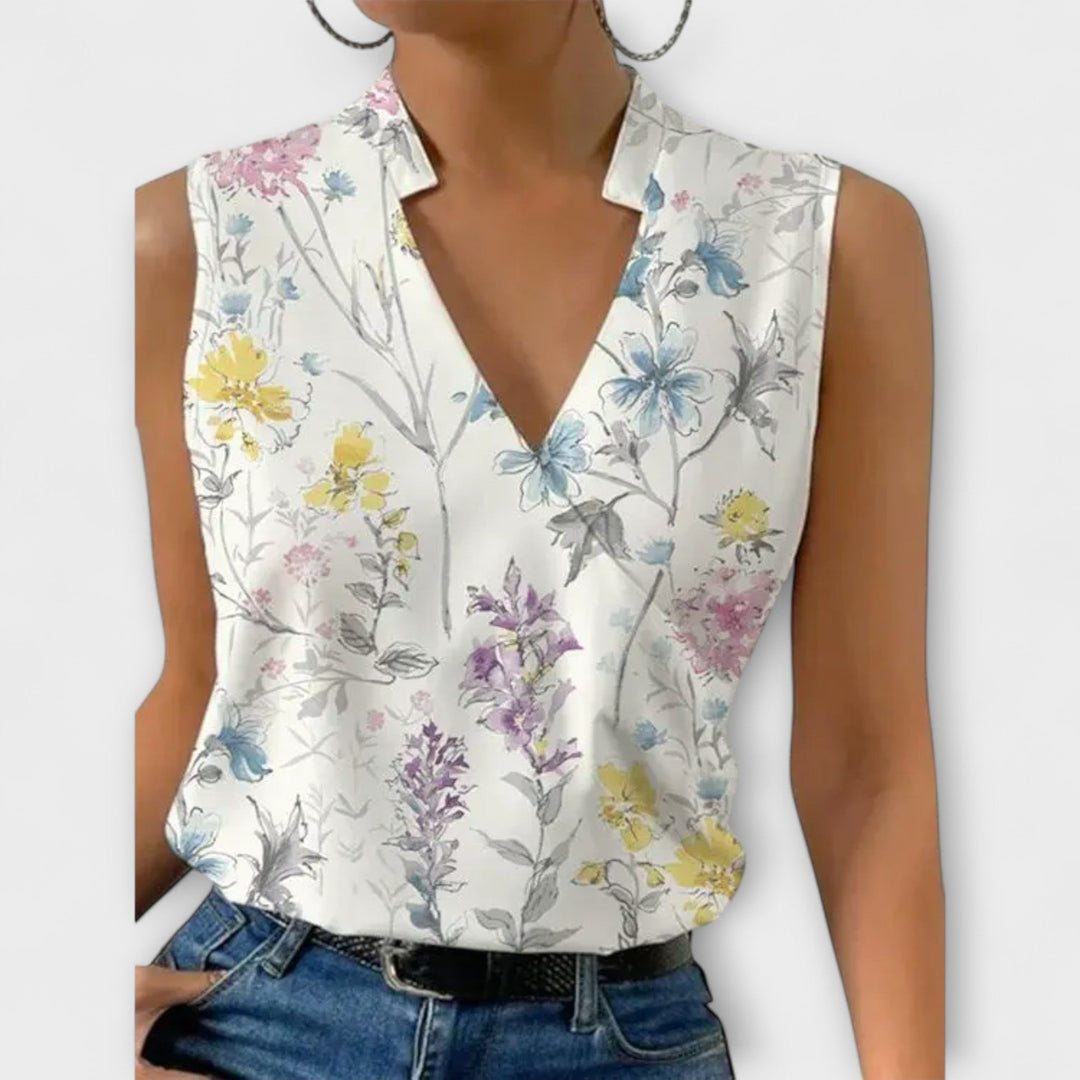 Loretta™  |  Sophisticated V-neck Top