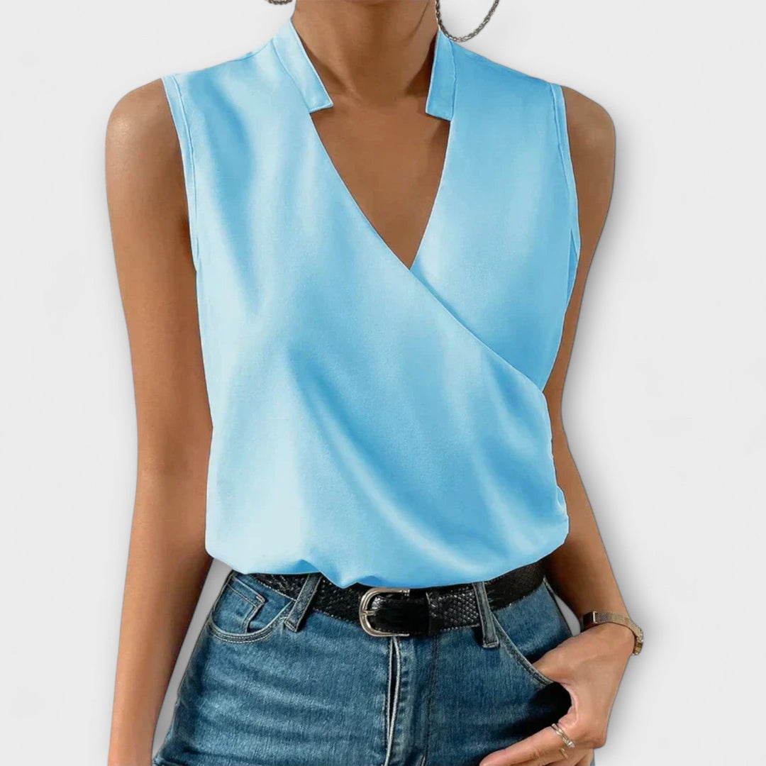 Loretta™  |  Sophisticated V-neck Top