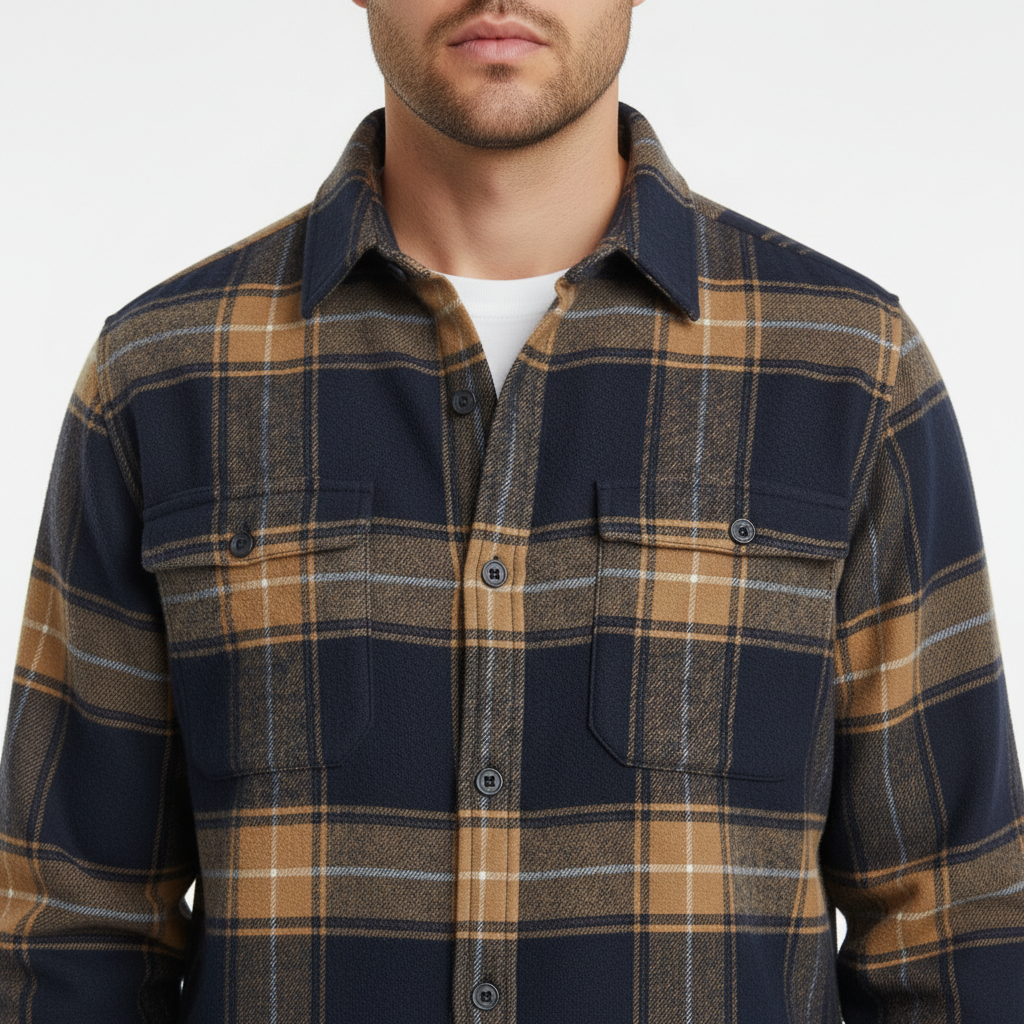 LAURENT MONACO | COSY FLANNEL CHECK SHIRT FOR MEN
