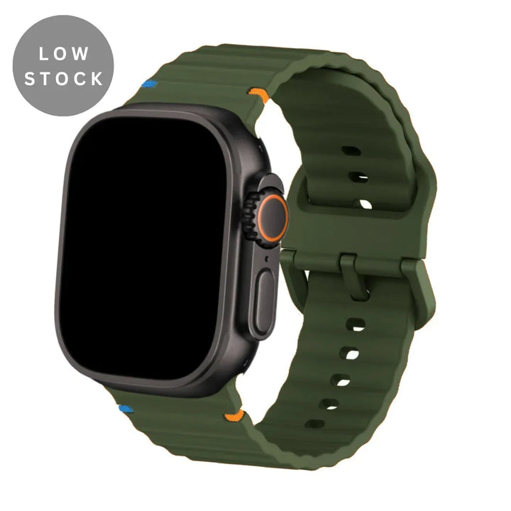 Silicone Watch Band with Two-Color Design for Apple Watch