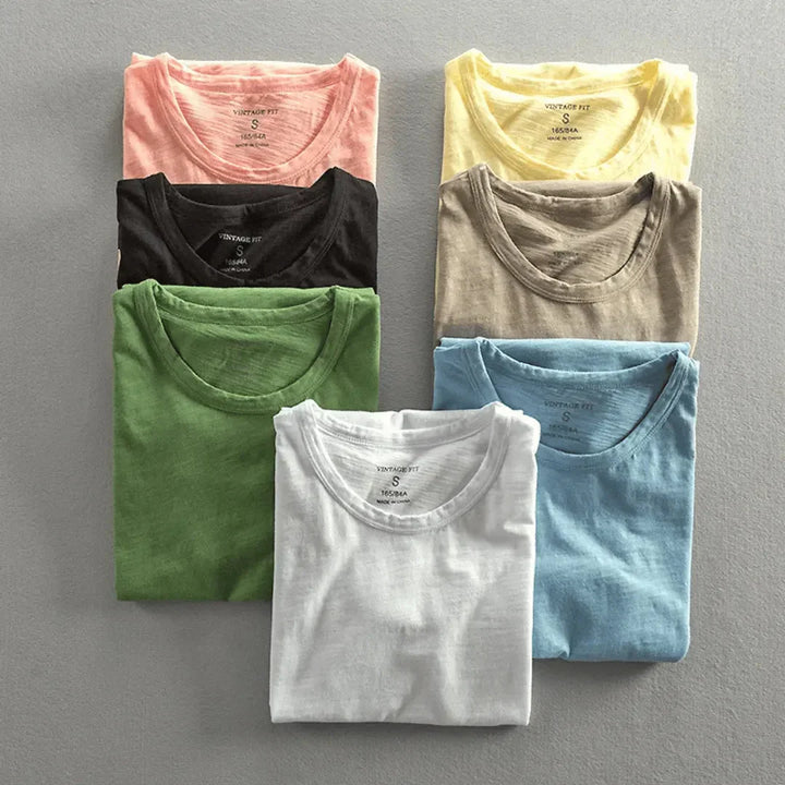 LAURENT MONACO | SLUB COTTON T-SHIRT FOR MEN