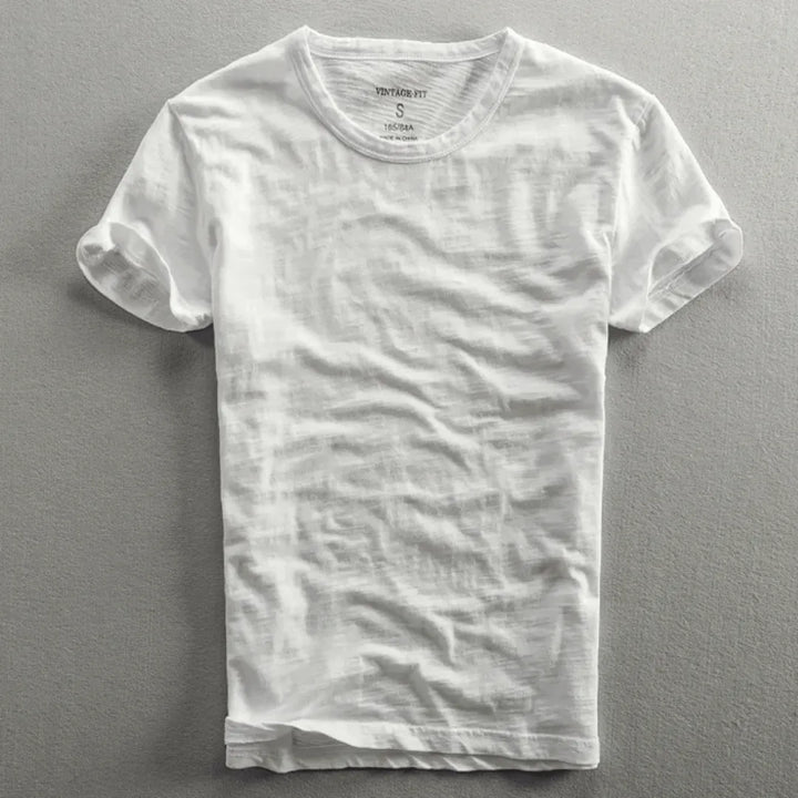 LAURENT MONACO | SLUB COTTON T-SHIRT FOR MEN
