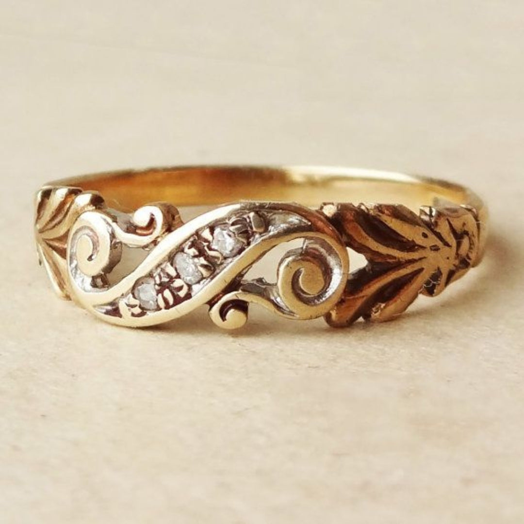 Ivy cubic zirconia ring, view 2 - Elena Harper
