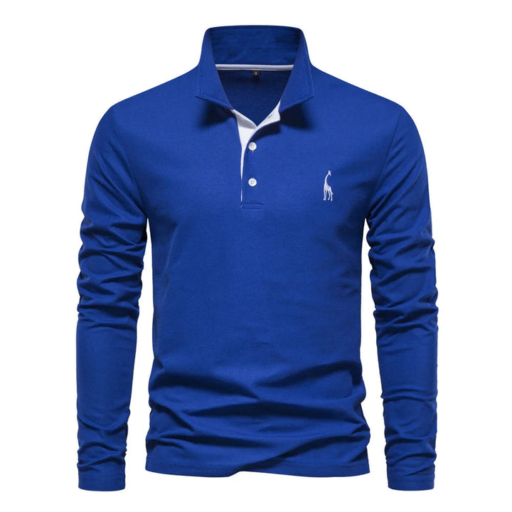 Harrington Oxford Long Sleeve Polo For Men, view 8 - Elena Harper