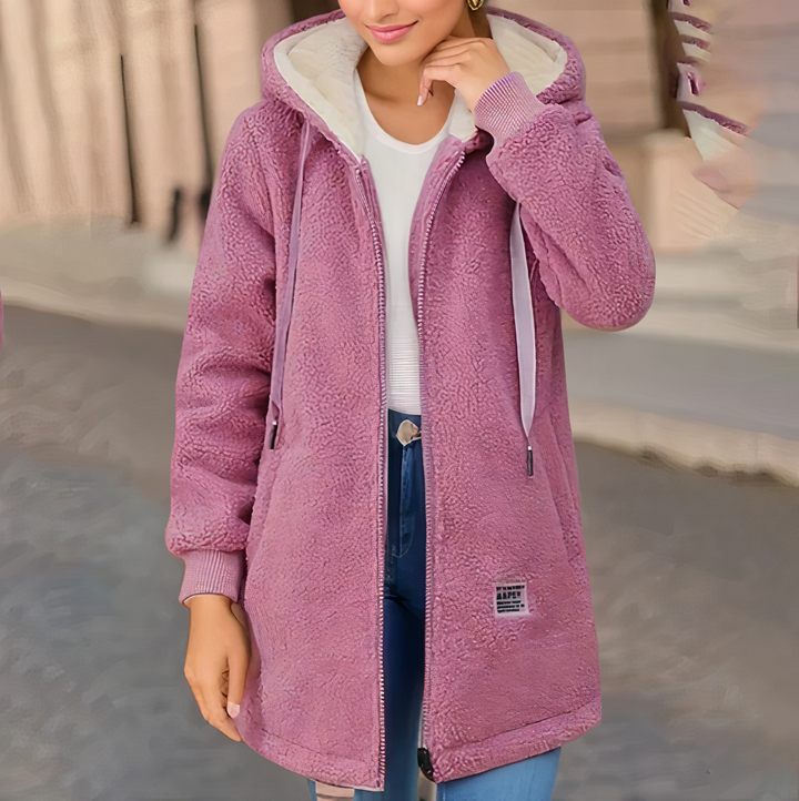 Women's Fleece Jacket with Hood Sophie - Elena Harper