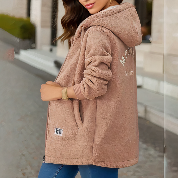 Women's Fleece Jacket with Hood Sophie, view 3 - Elena Harper
