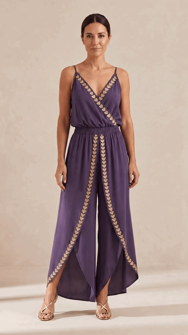 Oona™ | Luxe Jumpsuit with Golden Details